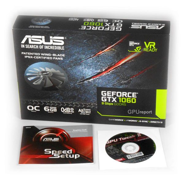 Asus GTX 1060 O6G 9GBPS box