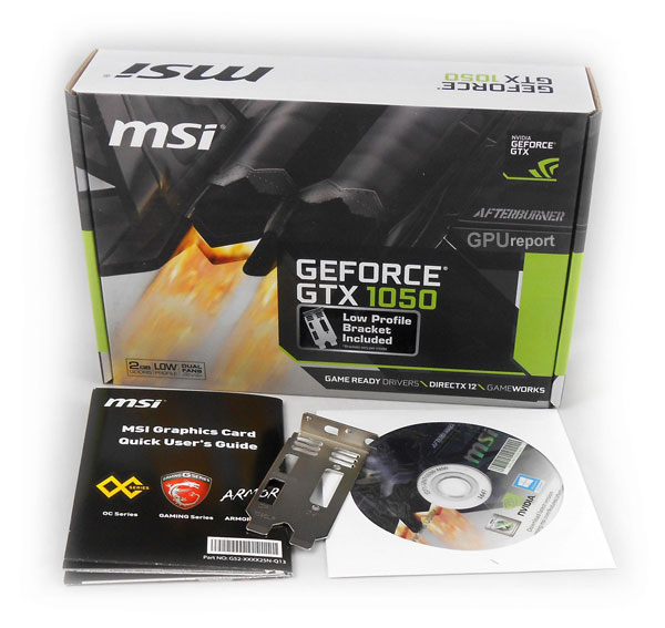 MSI GTX 1050 2GT LP box