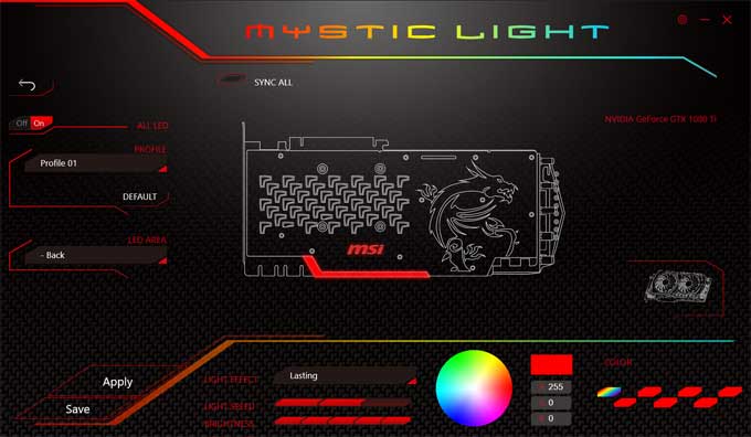 MSI Mystic Light GPU