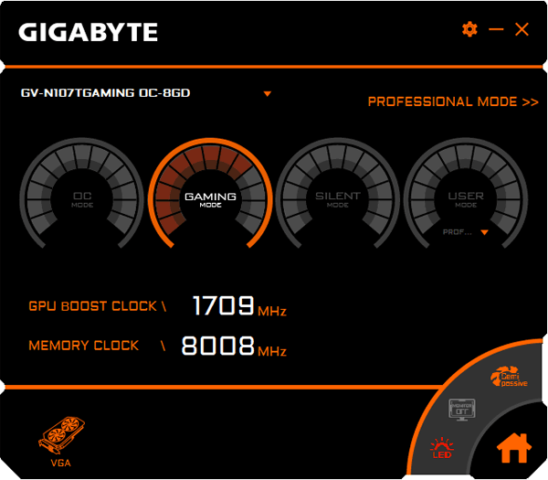 Gigabzte GTX 1070 Ti Gaming OC 8G Graphics Engine Simple