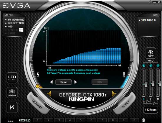 EVGA GTX 1080 Ti K|NGP|N Gaming Precision XOC panel 2