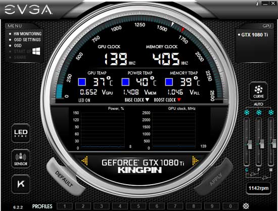 EVGA GTX 1080 Ti K|NGP|N Gaming Precision XOC panel 3