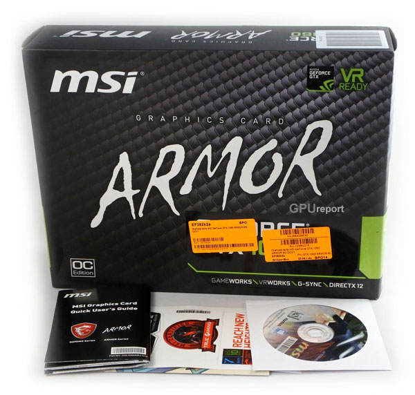 MSI GTX 1060 Armor 6G OCV1 balení