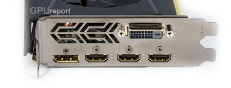 Gigabyte GTX 1050 Ti G1 Gaming 4G konektory