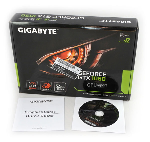 Gigabyte GTX 1050 OC 2G baleni