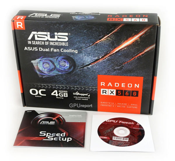 Asus RX 560 O4G EVO balení