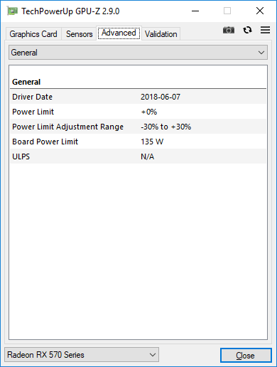 Sapphire Pulse RX 570 4GD5 GPUZ TDP