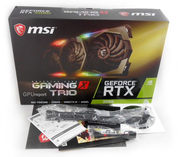 MSI RTX 2080 Gaming X TRIO balení