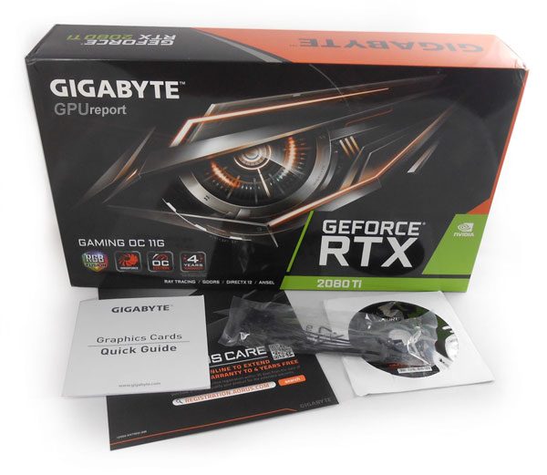 Gigabyte RTX 2080 Ti Gaming OC 11G balení