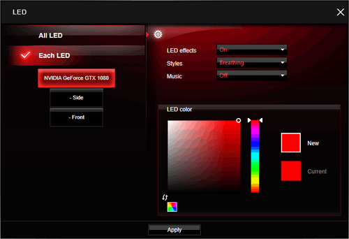 MSI Gaming APP LED