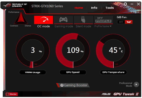 GPU Tweak II simple mode