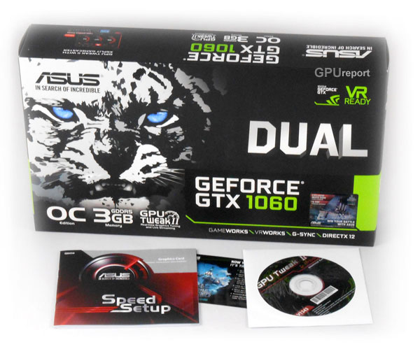 Asus Dual GTX 1060 O3G box