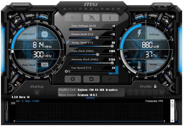 Sapphire Nitro+ RX 480 8GB Afterburner OC