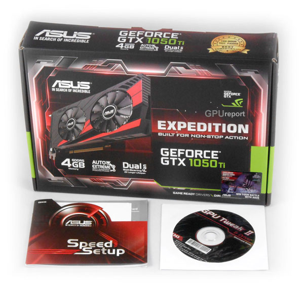 Asus EX GTX 1050 Ti 4G box