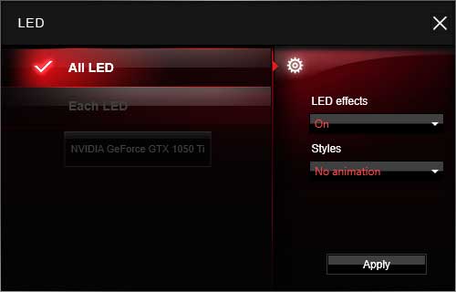 MSI Gaming APP LED