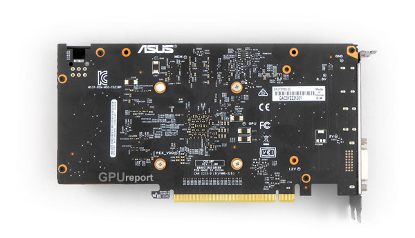 Asus EX GTX 1050 2G back