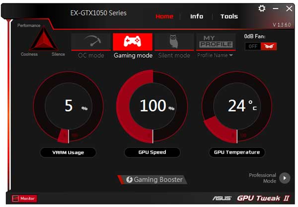 Asus EX GTX 1050 2G GPU Tweak II