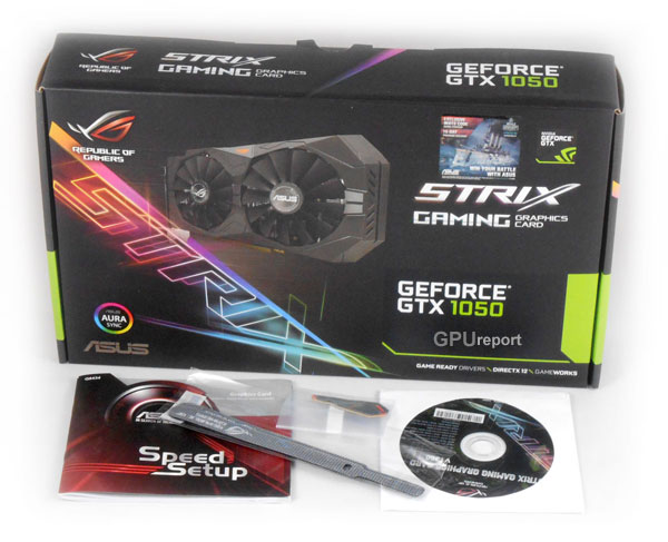 Asus Strix GTX 1050 O2G Gaming box