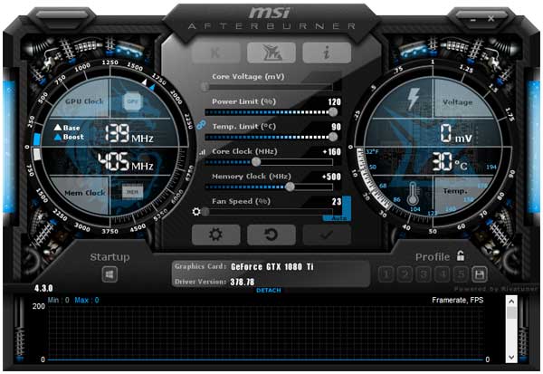 Nvidia GTX 1080 Ti FE Afterburner OC