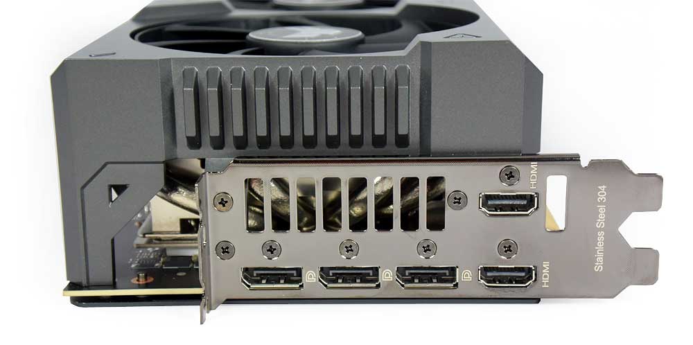 Pro zvětšení klikni Asus TUF RTX 4090 O24G Gaming obrazové výstupy