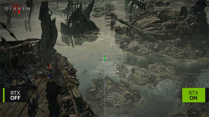 Diablo IV; RTX porovnání 2