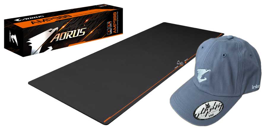 Pro zvětšení klikni Prémiová výhra; Čepice a podložka AORUS AMP900