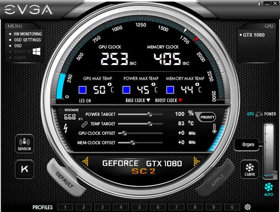EVGA GTX 1080 SC2 Gaming iCX Precision XOC panel1