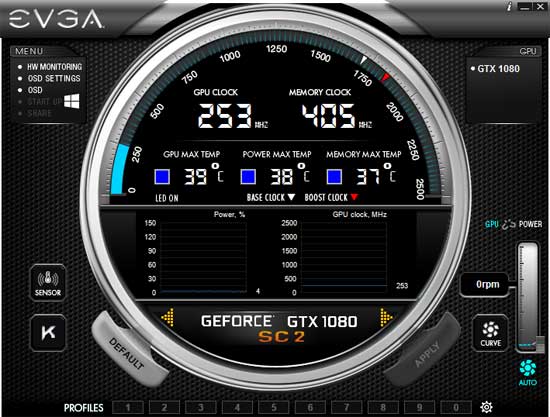 EVGA GTX 1080 SC2 Gaming iCX Precision XOC panel 3
