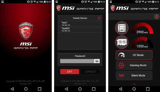 MSI Gaming APP mobile
