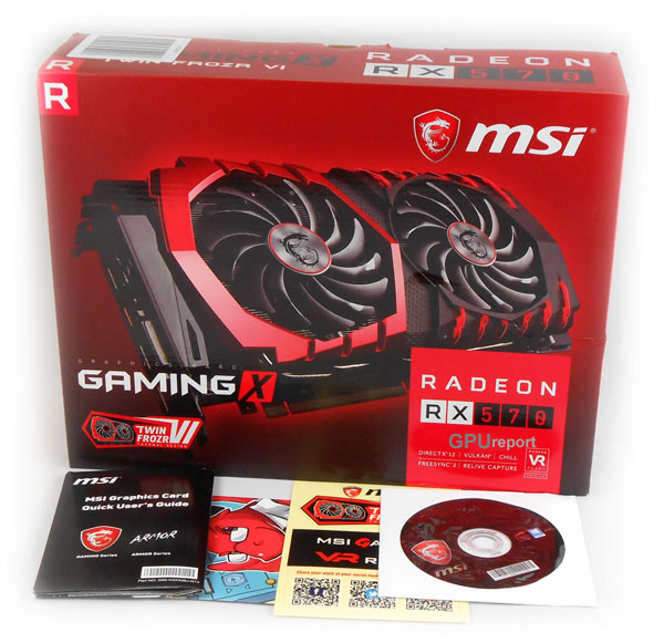 MSI RX 570 Gaming X 4G box