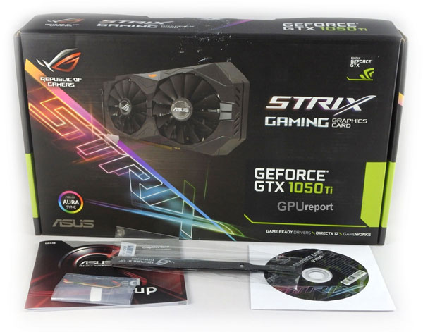 Asus Strix GTX 1050 Ti 4G Gaming box