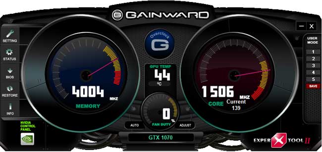 Gainward GTX 1070 8GB Expertool