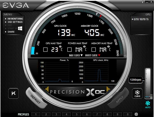 EVGA GTX 1070 Ti Gaming SC Hybrid Precision XOC panel 3