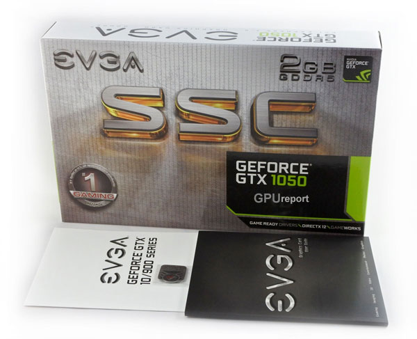 EVGA GTX 1050 SSC Gaming balení