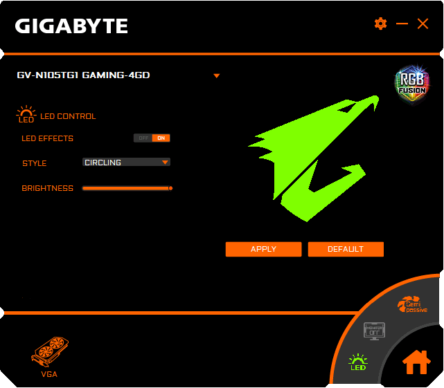 Gigabyte GTX 1050 Ti G1 Gaming 4G RGB Fusion