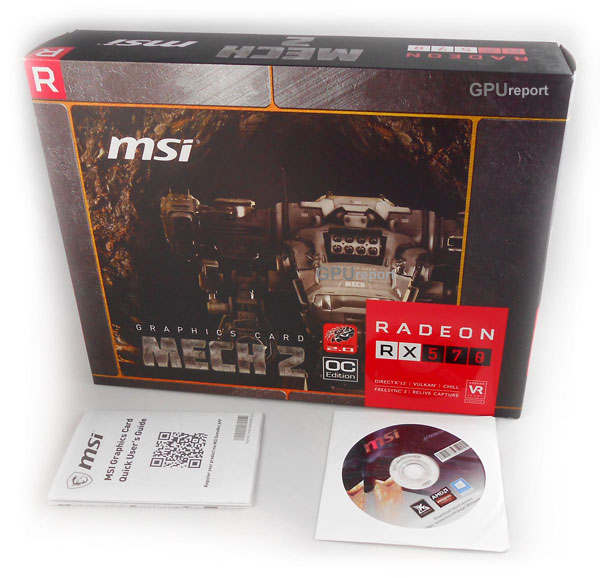 MSI RX 570 Mech 2 8G OC box