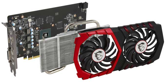 Systém chlazení MSI GTX 1050 Gaming X 2G MSI GTX 1050 Gaming X 2G systém chlazení