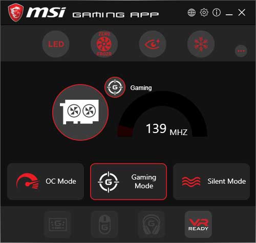 MSI GTX 1050 Gaming X 2G Gaming APP