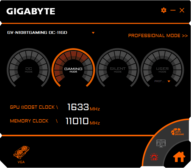 Gigabyte GTX 1080 Ti Gaming OC 11G Graphics Engine Simple