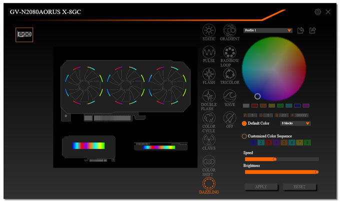 Gigabyte Aorus RTX 2080 XTREME 8G RGB Fusion