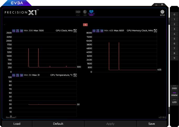 Precision X1 monitoring EVGA Precision X1 panel6