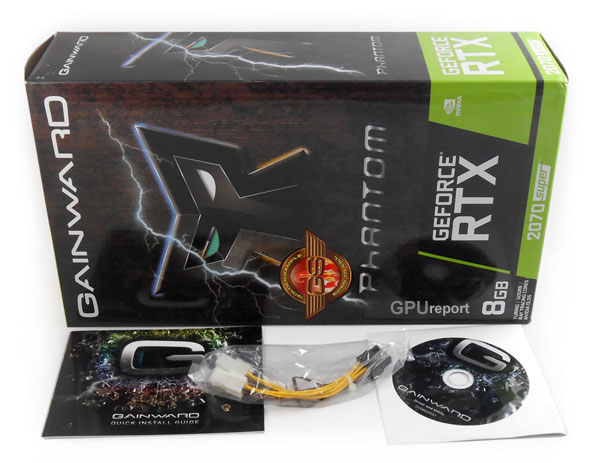 Balení Gainward RTX 2070 SUPER Phantom GS Gainward RTX 2070 SUPER Phantom GS balení