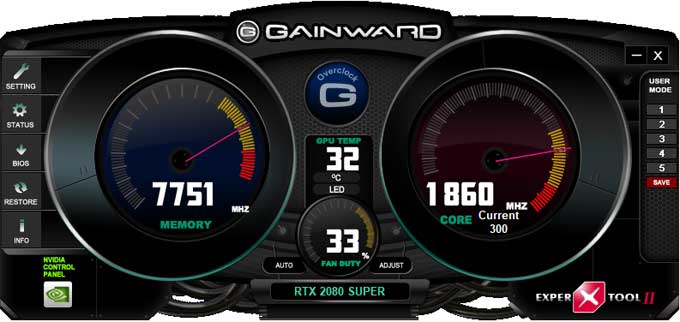 Gainward RTX 2080 SUPER Phantom GLH Expertool