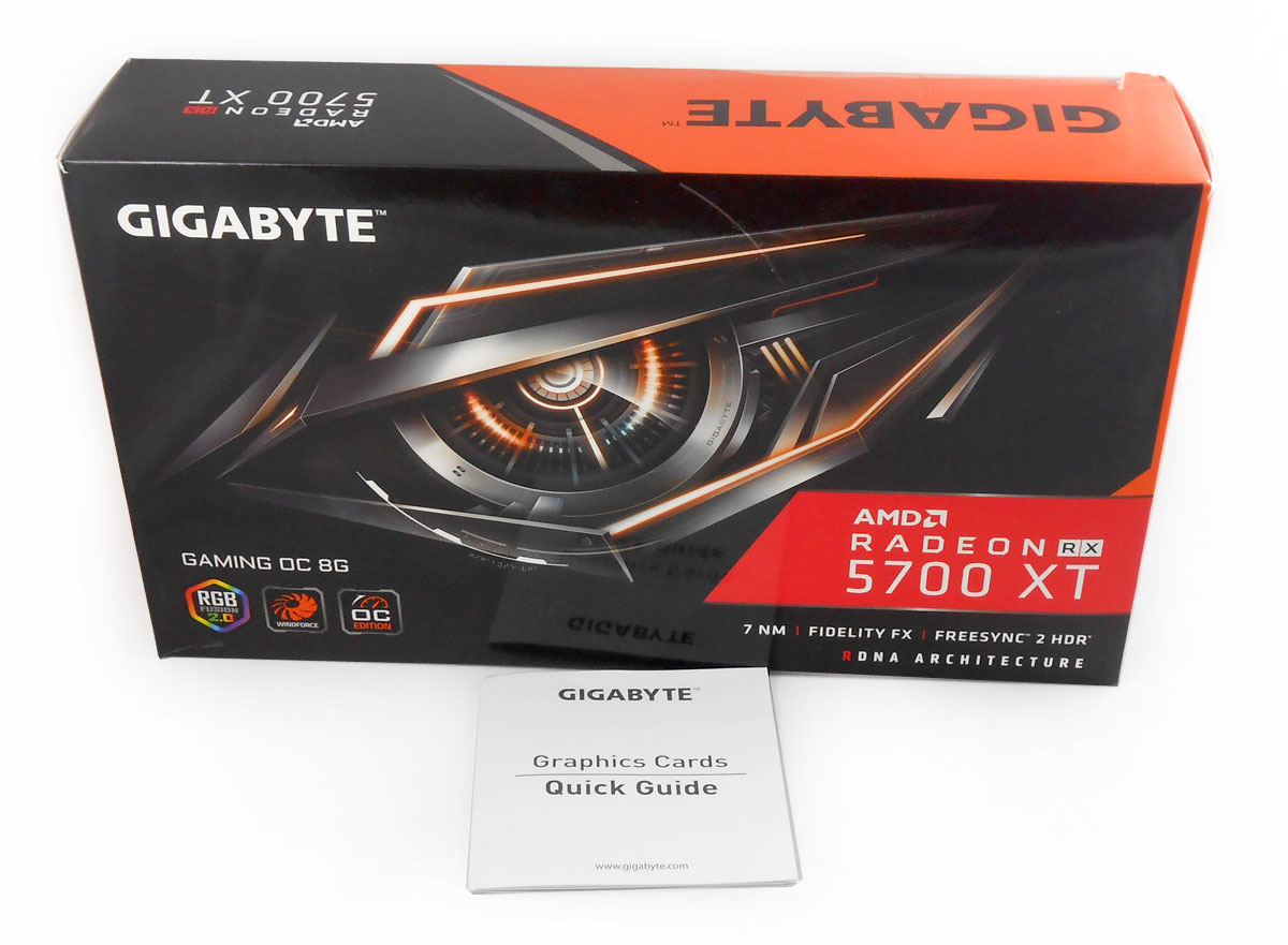 Gigabyte RX 5700 XT Gaming OC; balení