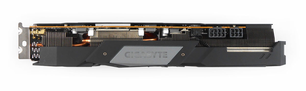 Gigabyte RX 5700 XT Gaming OC; horní strana
