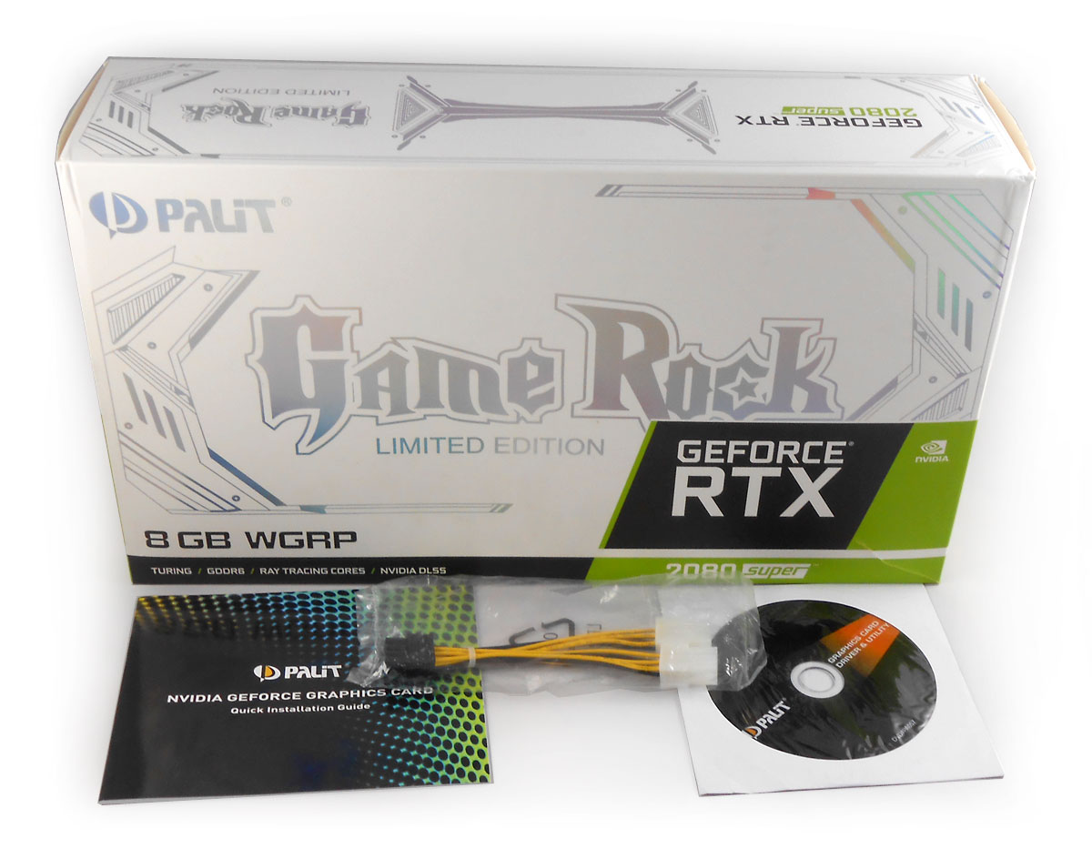 Palit RTX 2080 SUPER WGRP; balení