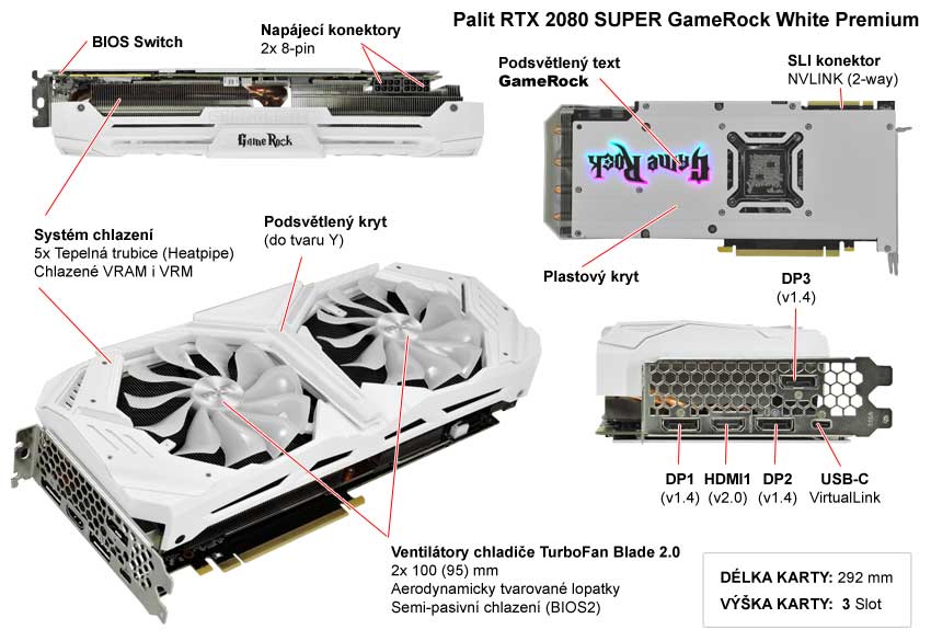 Palit RTX 2080 Super WGRP; popis