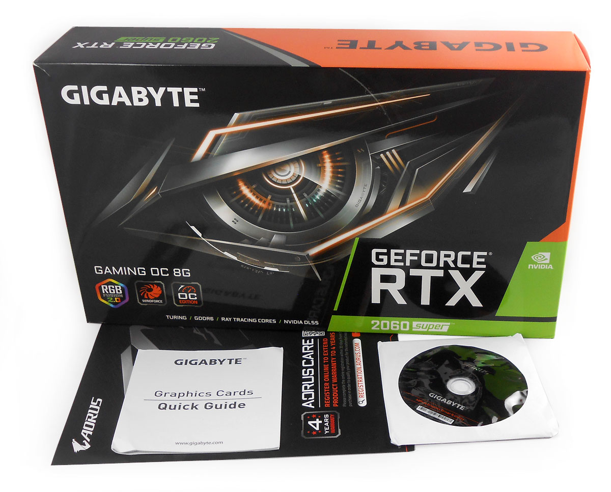 Gigabyte RTX 2060 SUPER Gaming OC; balení