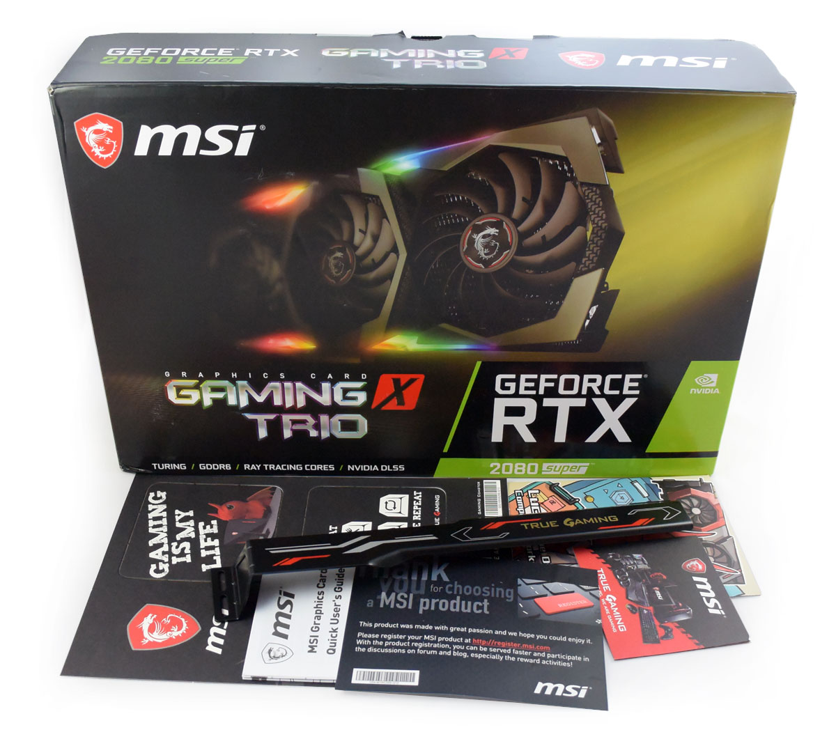 MSI RTX 2080 SUPER Gaming X TRIO; balení