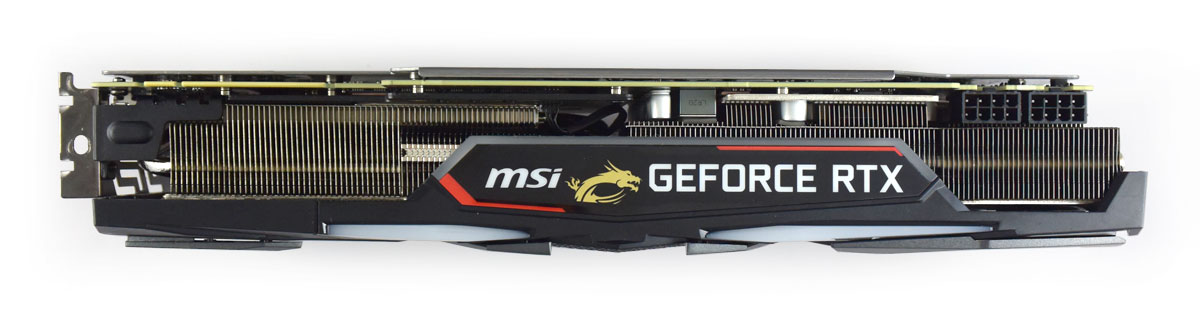 MSI RTX 2080 SUPER Gaming X TRIO; horní strana